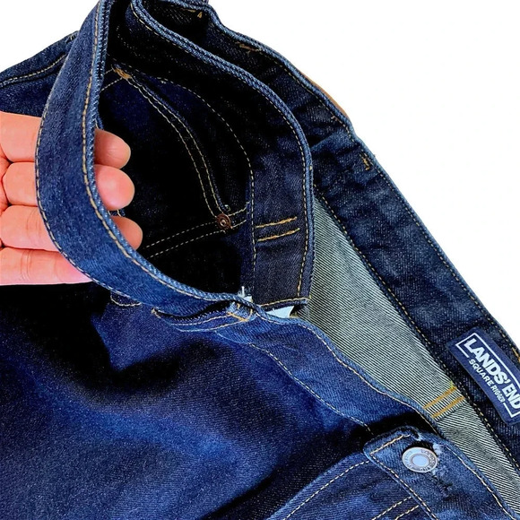 Lands' End New Square Rigger Traditional Fit Denim Dark Blue Jeans 42X26 Classic - Picture 10 of 16